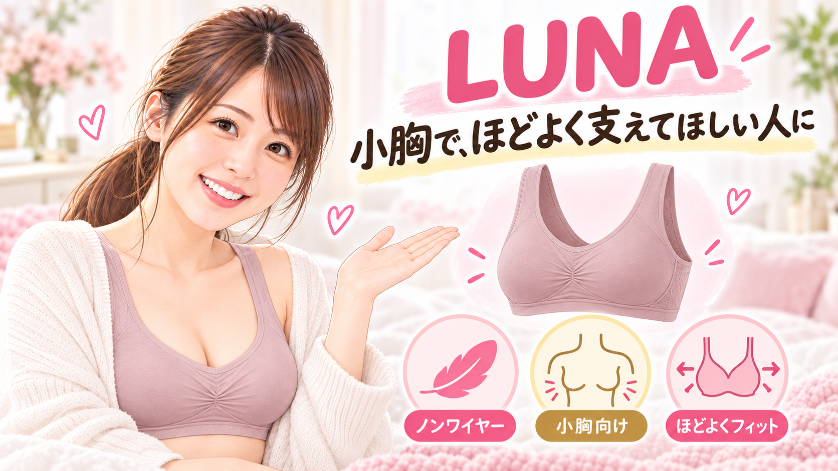 LUNA｜小胸で、ほどよく支えてほしい人